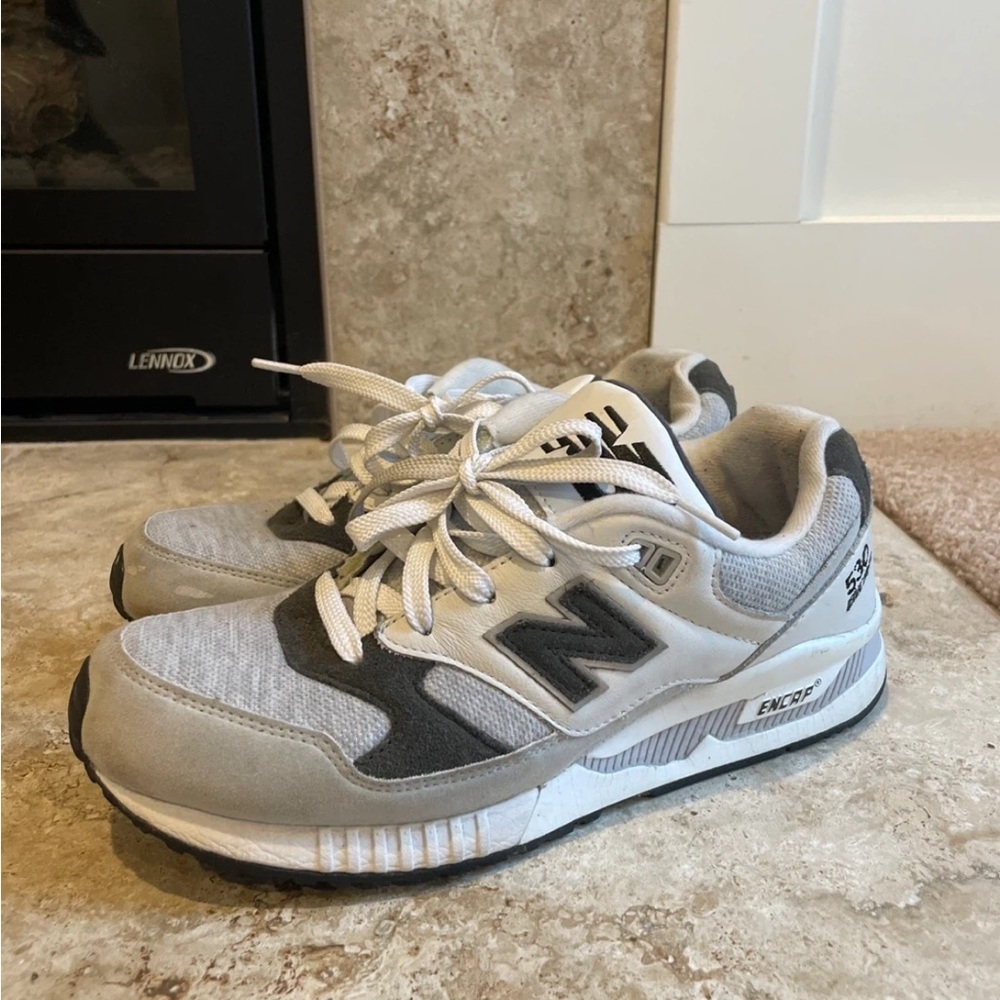 New Balance Classic Gray and White Shoes